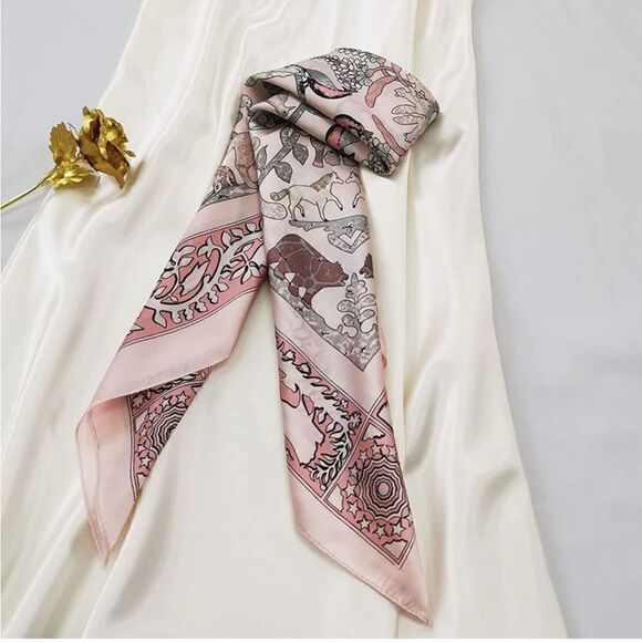 Pink Animals Silky Scarf  - Picture 4 of 6